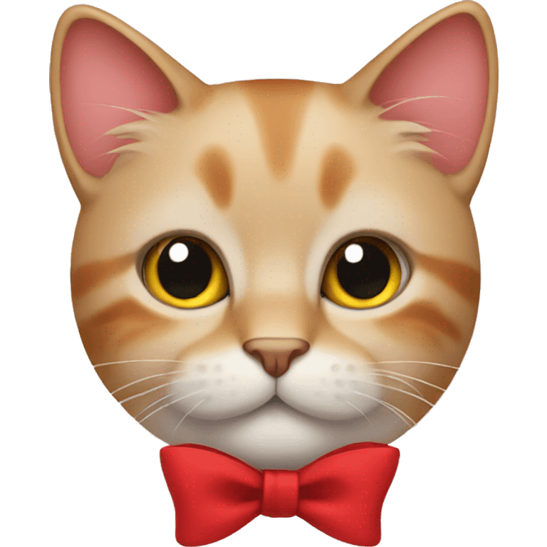 Cat with red bow emoji