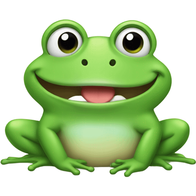 Happy frog emoji