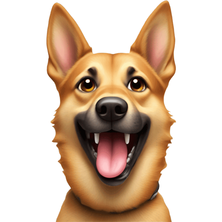 Alsatian dog tongue lolling emoji