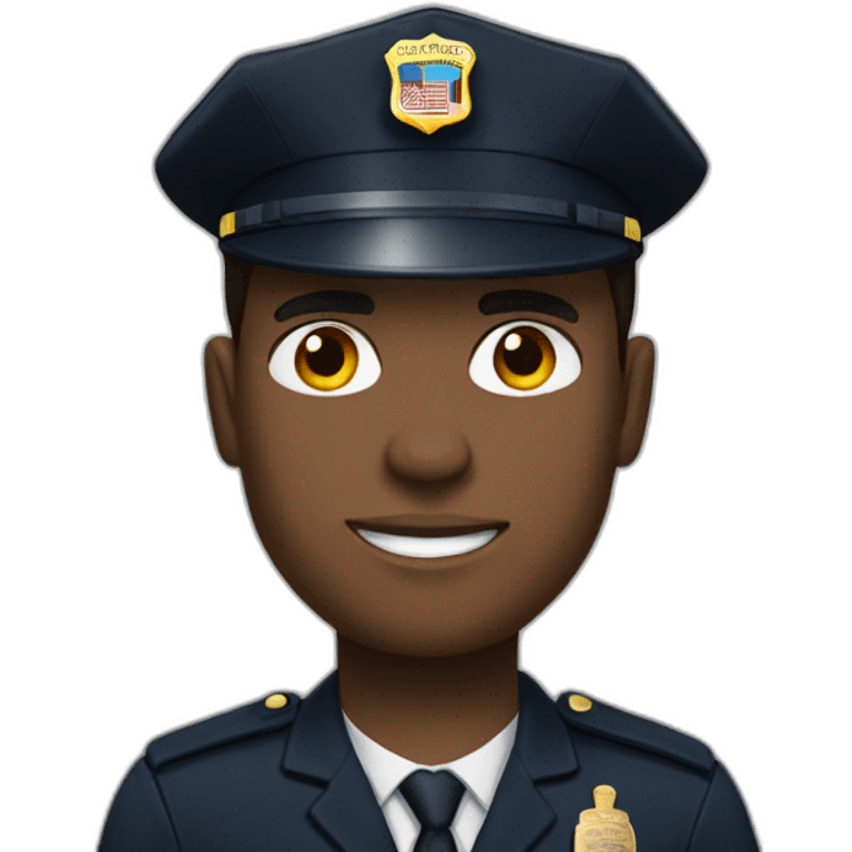 while male us CBP officer emoji