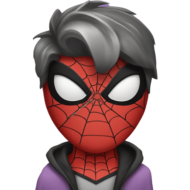 Spiderman in party costum emoji