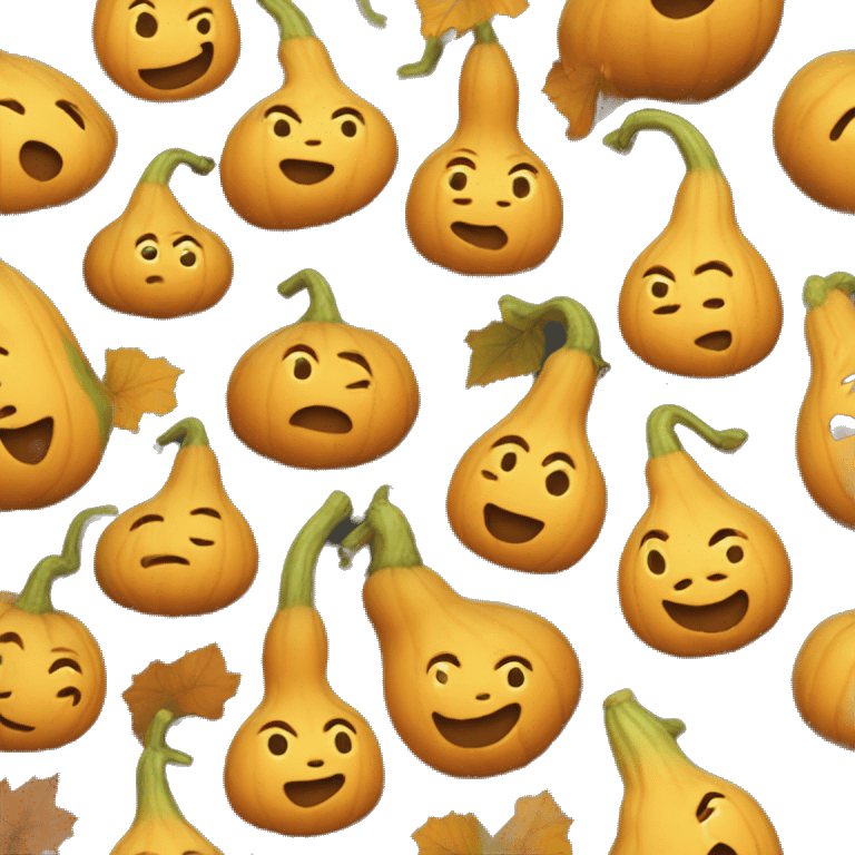 A bunch of gourds that are friends emoji