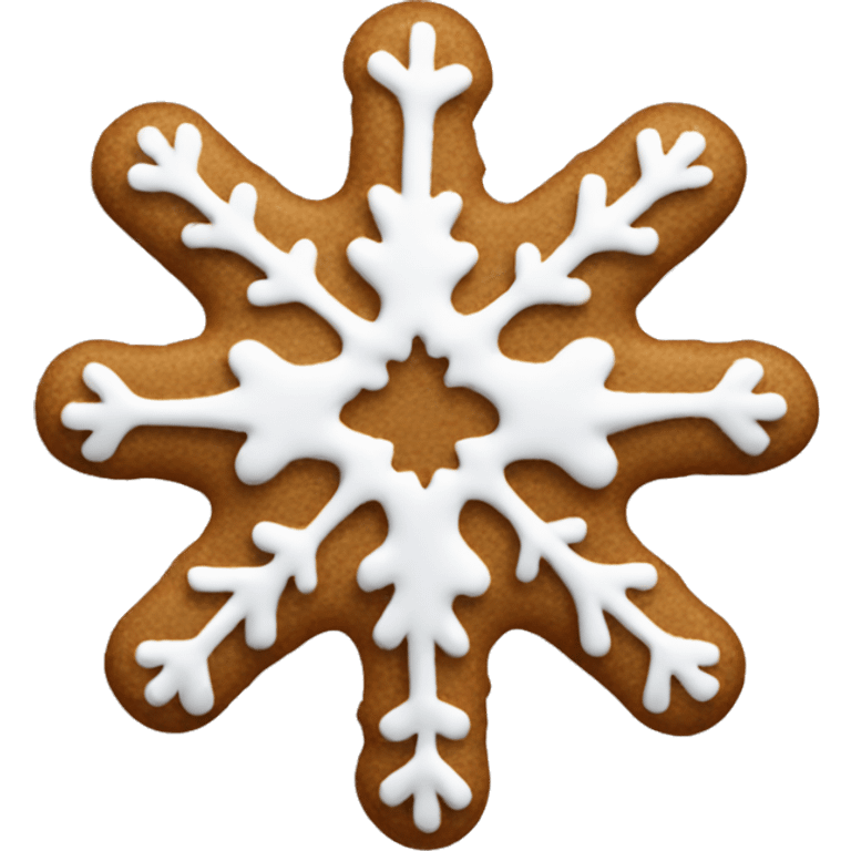 Gingerbread snowflake emoji