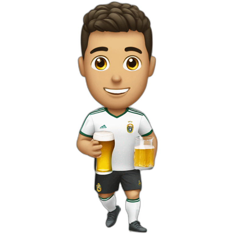 Ronaldo avec une bière emoji