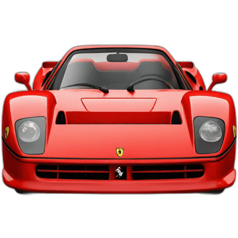 Enzo Ferrari driving a Ferrari f40 emoji