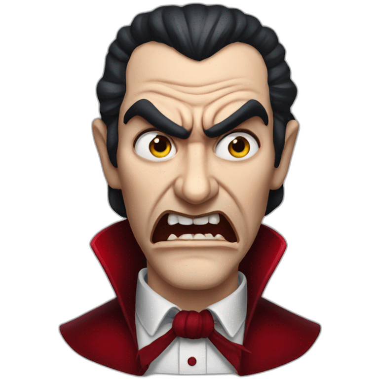 angry dracula hyperrealistic emoji