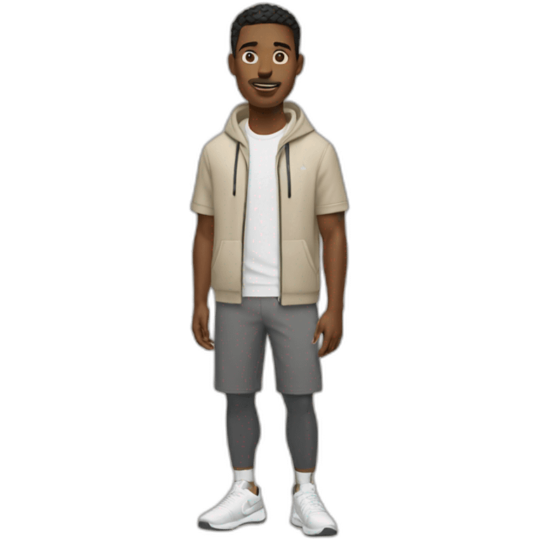 guy wearing a beige nike tech emoji