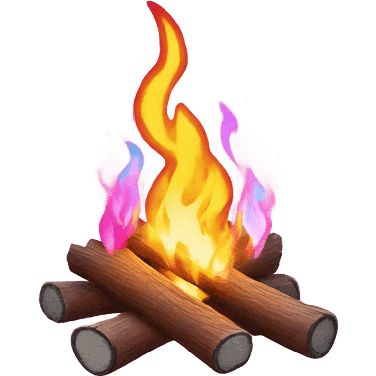 Pink Lisa frank campfire  emoji