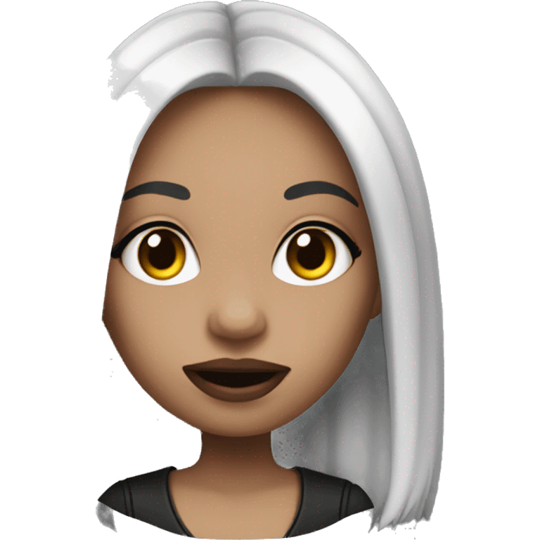 memoji of gothic girl emoji