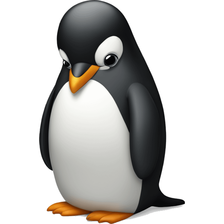 Sad penguin emoji