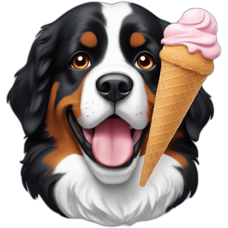 bernese mountain dog ice cream emoji