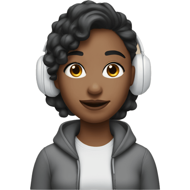 girl with airpods  emoji