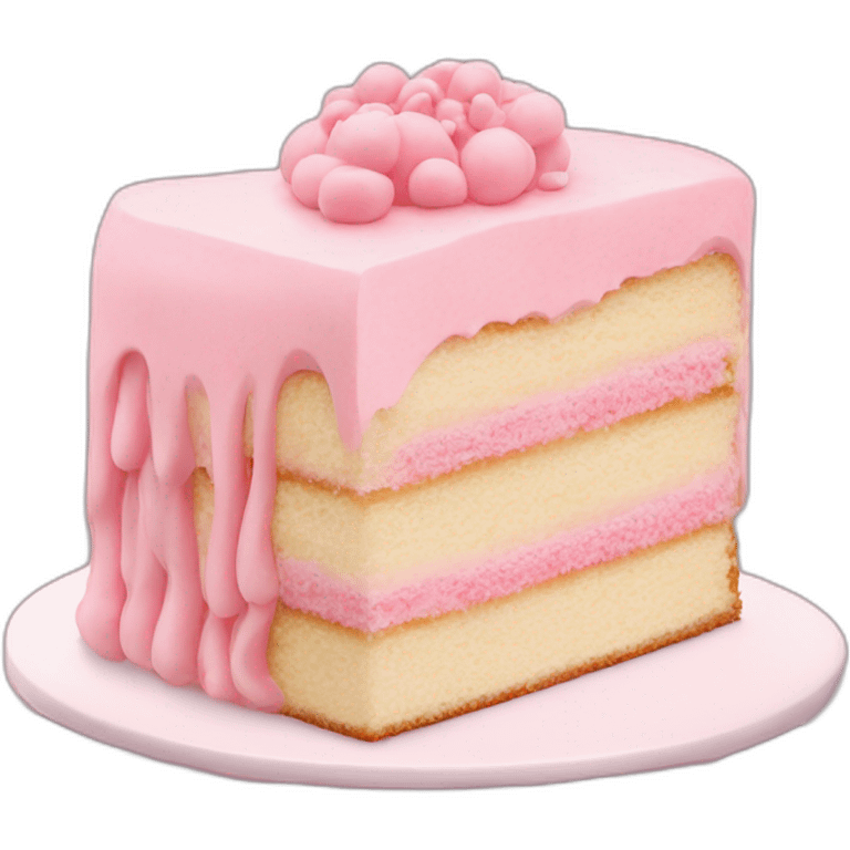 Simple cake with pastel pink frosting emoji