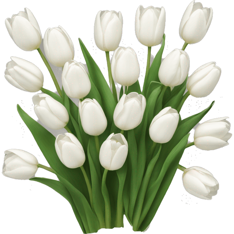 White tulips emoji