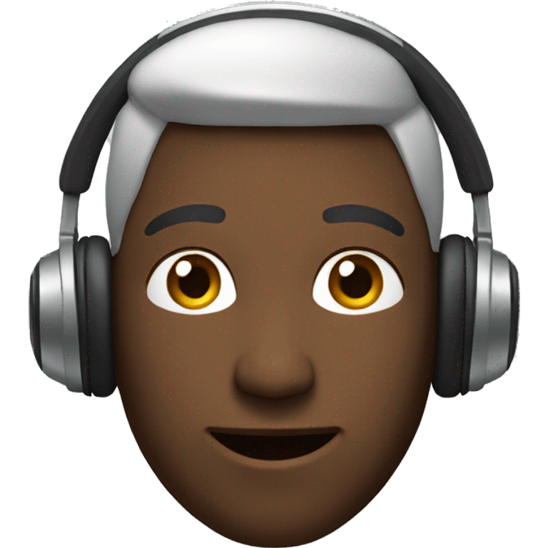 a guy with headphone emoji