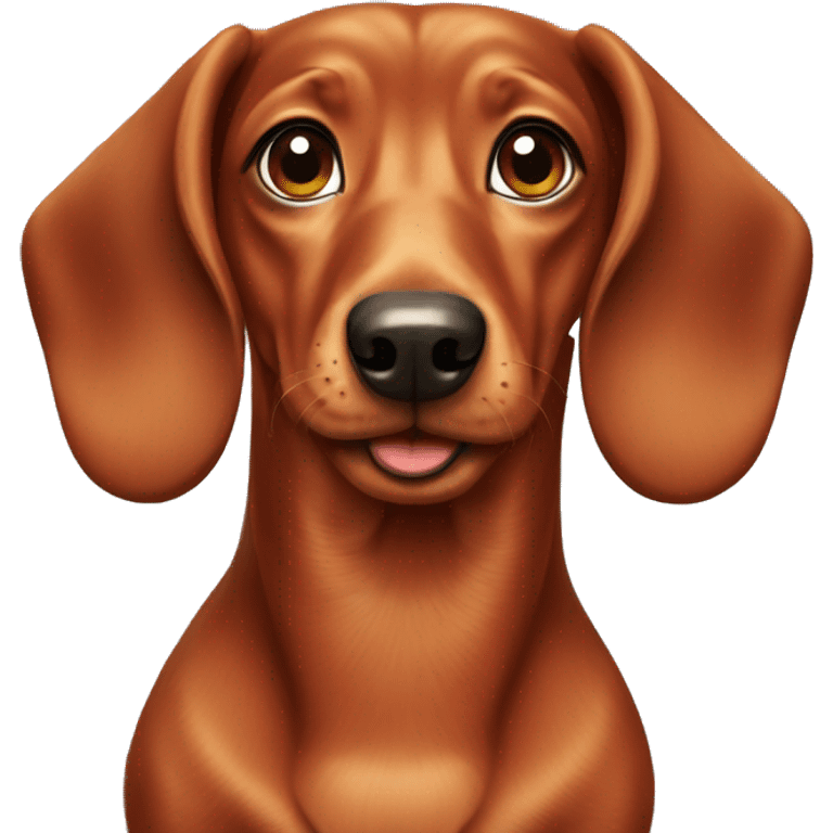 Red dachshund emoji