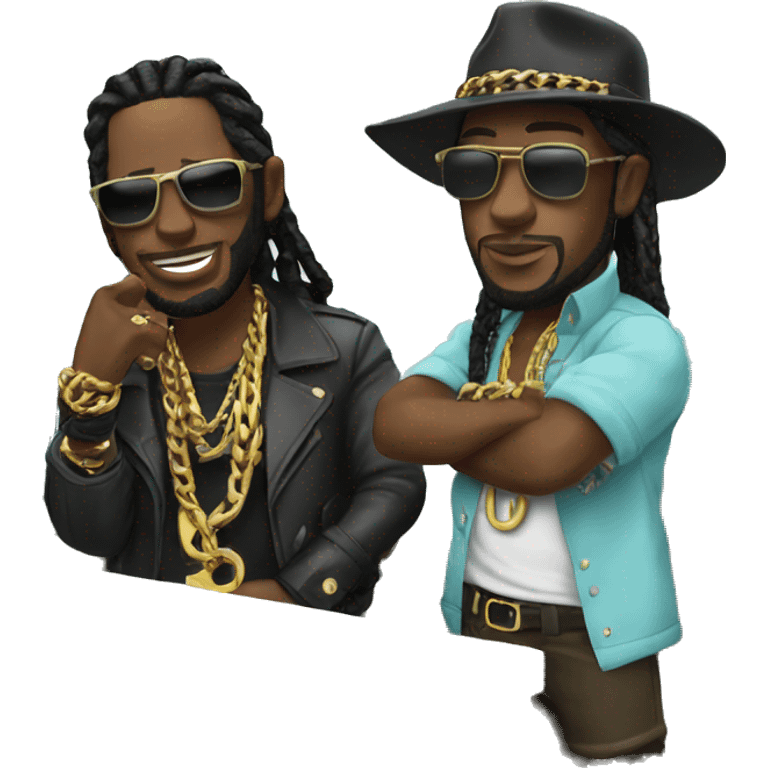 Two chainz on a boat emoji