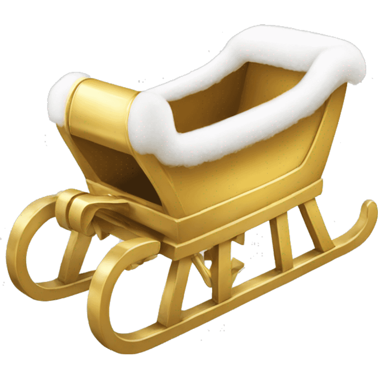 Golden sled with white fur emoji