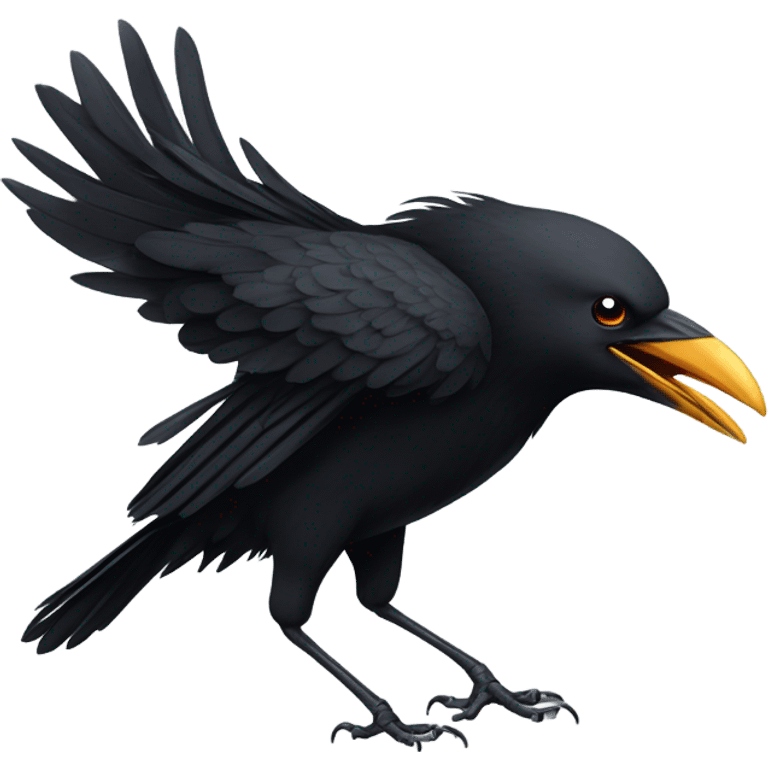 Crows running fast emoji