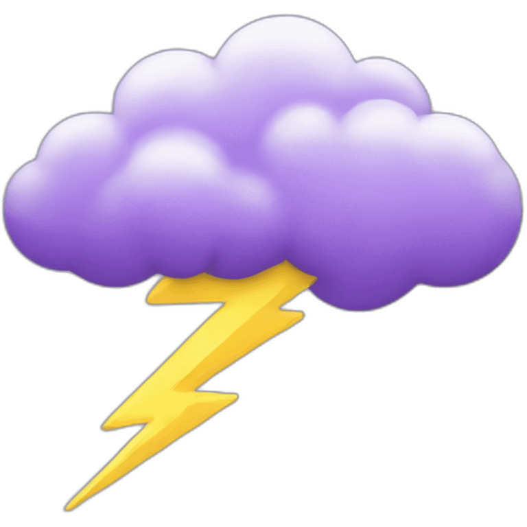 cloud with purple lightning emoji