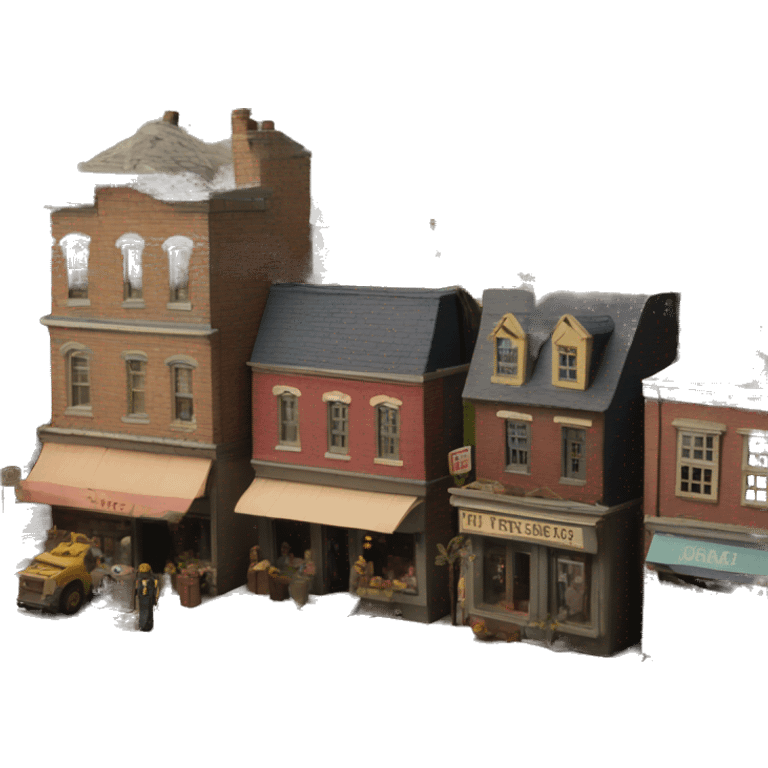 Detailed Town diorama from Betelgeuse movie emoji