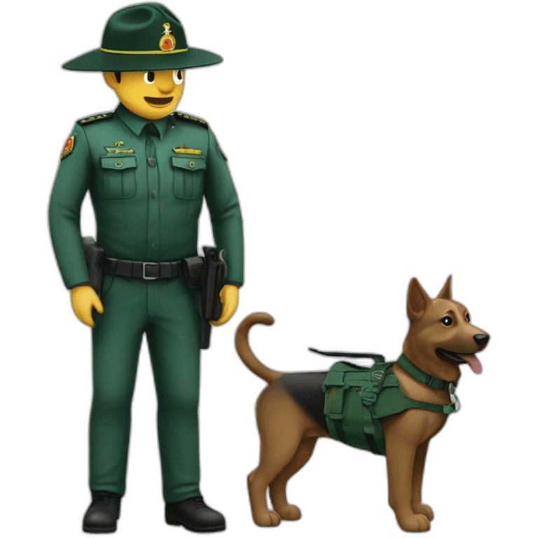 Guardia civil saludando emoji