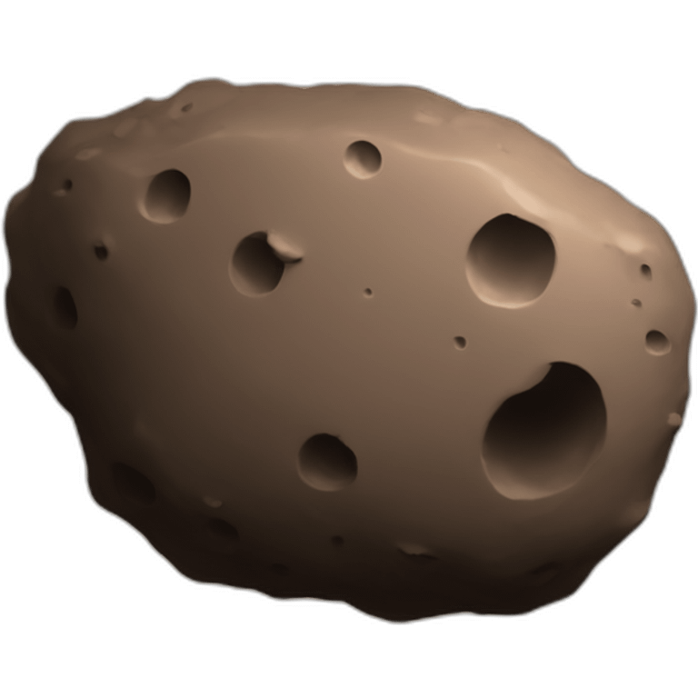 Asteroid, brown emoji