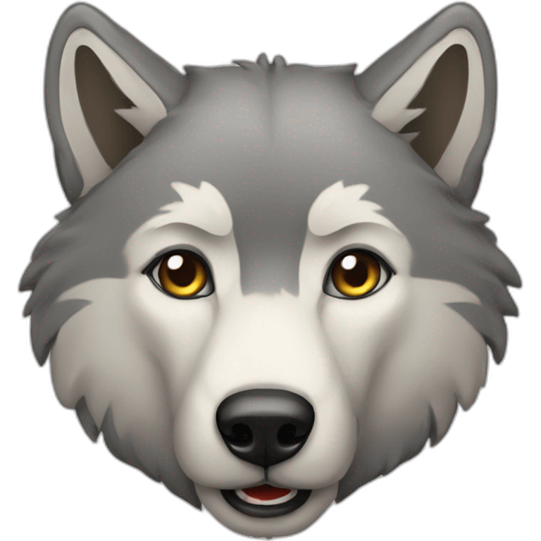 Loup sur chat emoji