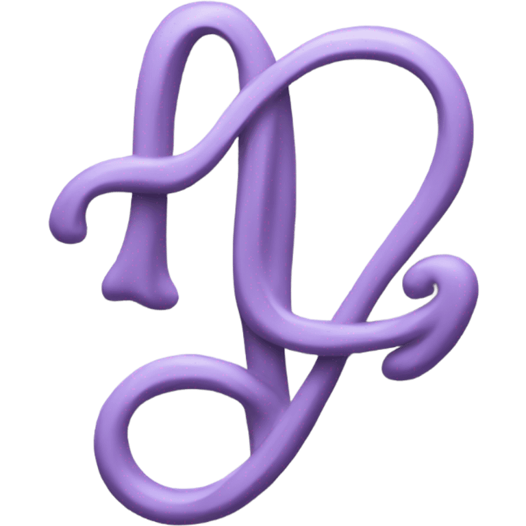 light purple cursive purple emoji