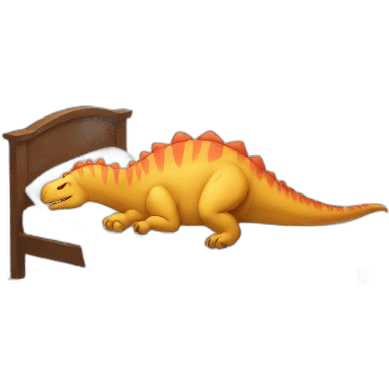 dinosaur sleeping in bed emoji