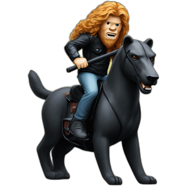 Dave Mustaine ridding bear emoji