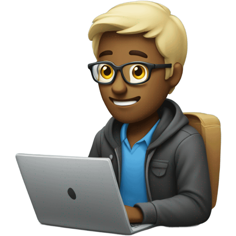 Busy person with laptop emoji