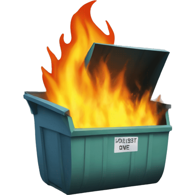 Dumpster on fire emoji