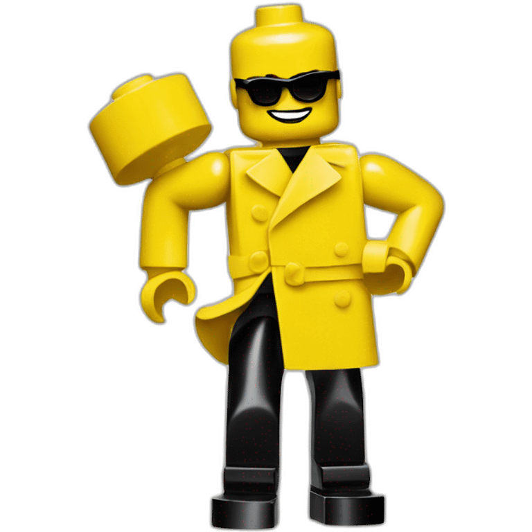 yellow lego man in Balenciaga emoji