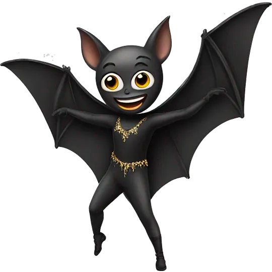 Bat with dancer emoji