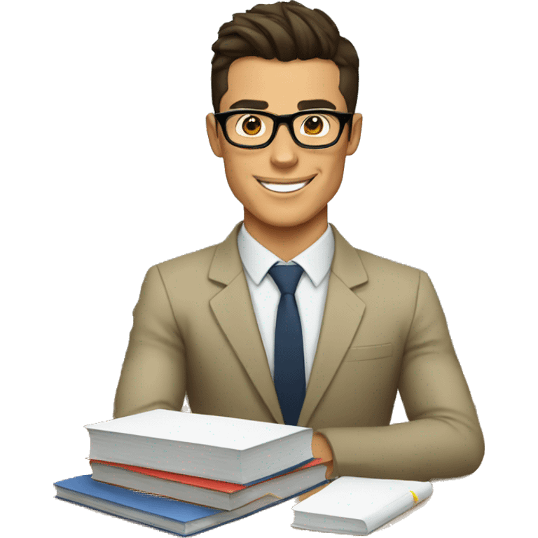 cristiano ronaldo AS A TEACHER WITH GLASSES emoji