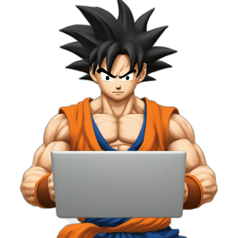 goku writing code emoji