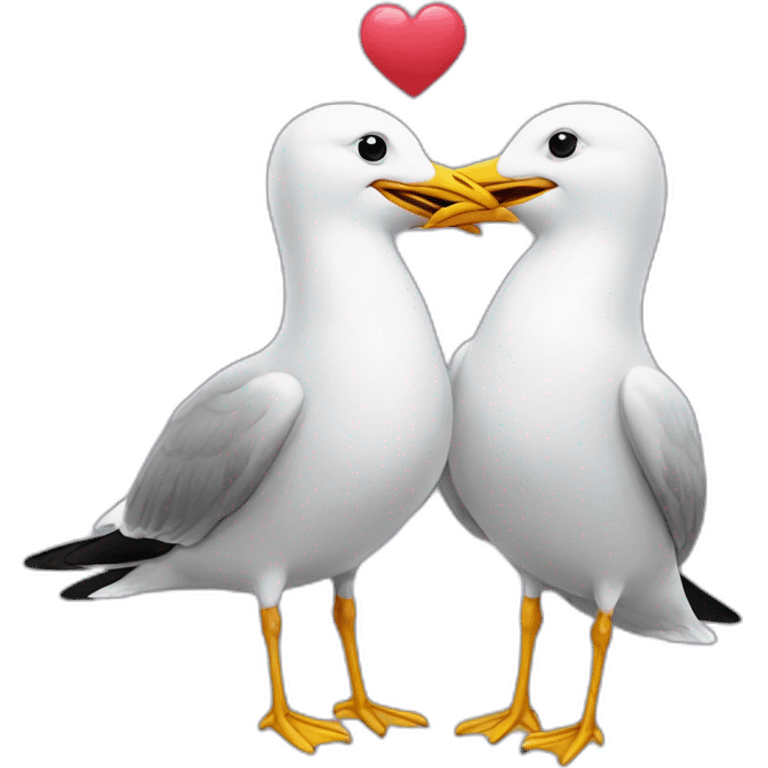 Seagulls in love emoji