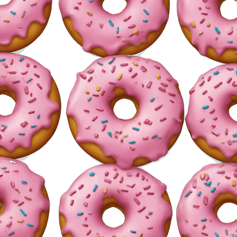 Pink sprinkle donut  emoji