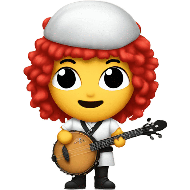 Vivaldi standing chibi banjo Red wig emoji