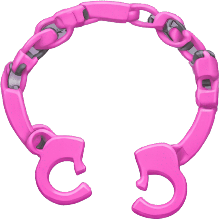 handcuffs pink emoji