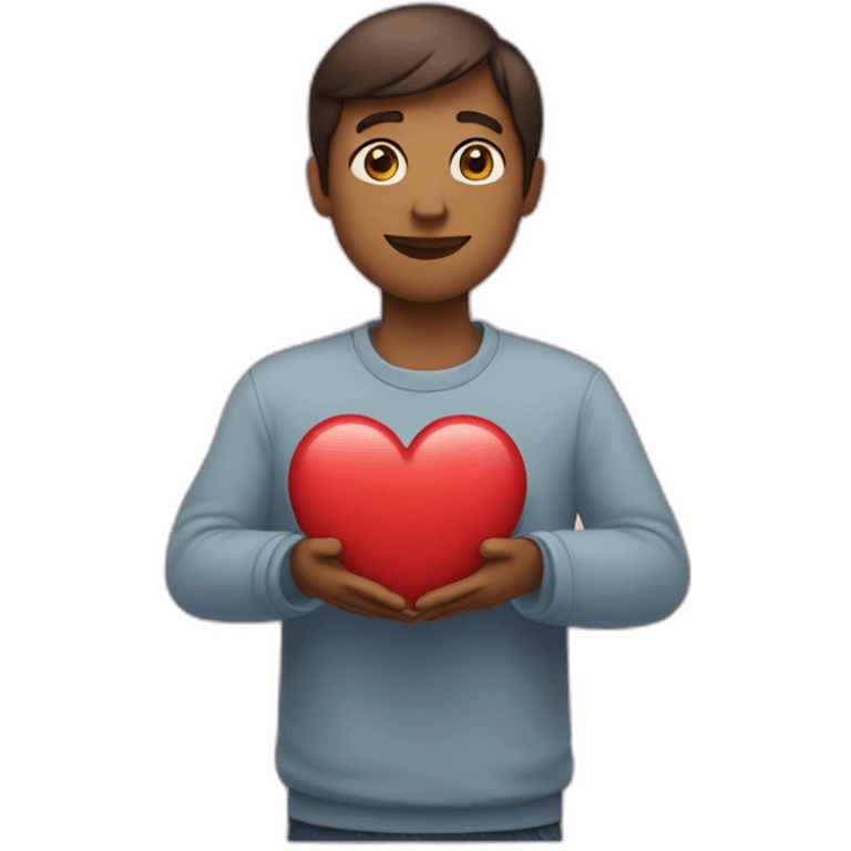 Holding heart with one hand emoji