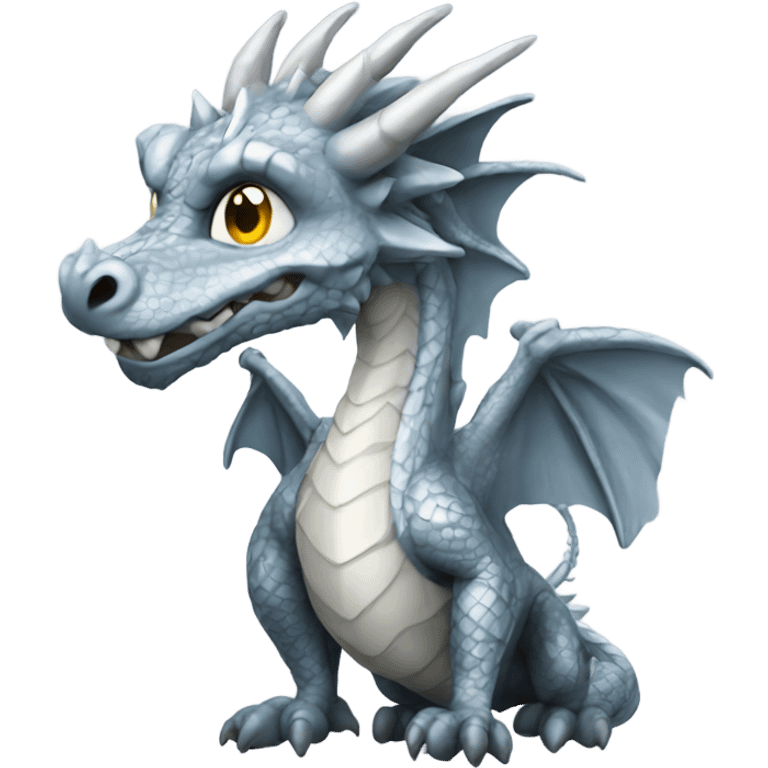 Silver dragon emoji