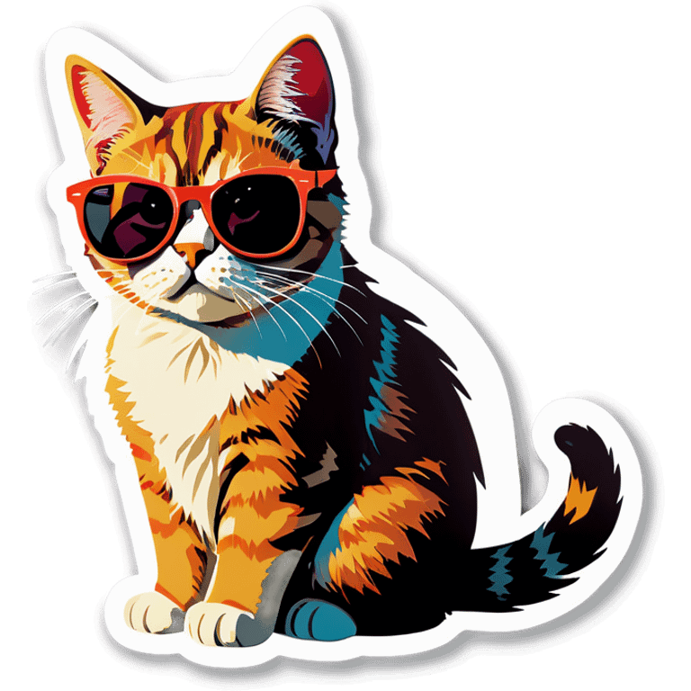 Cat with sunglasses emoji