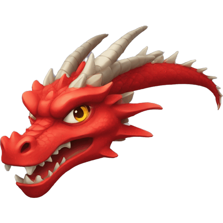 red lunar dragon face emoji