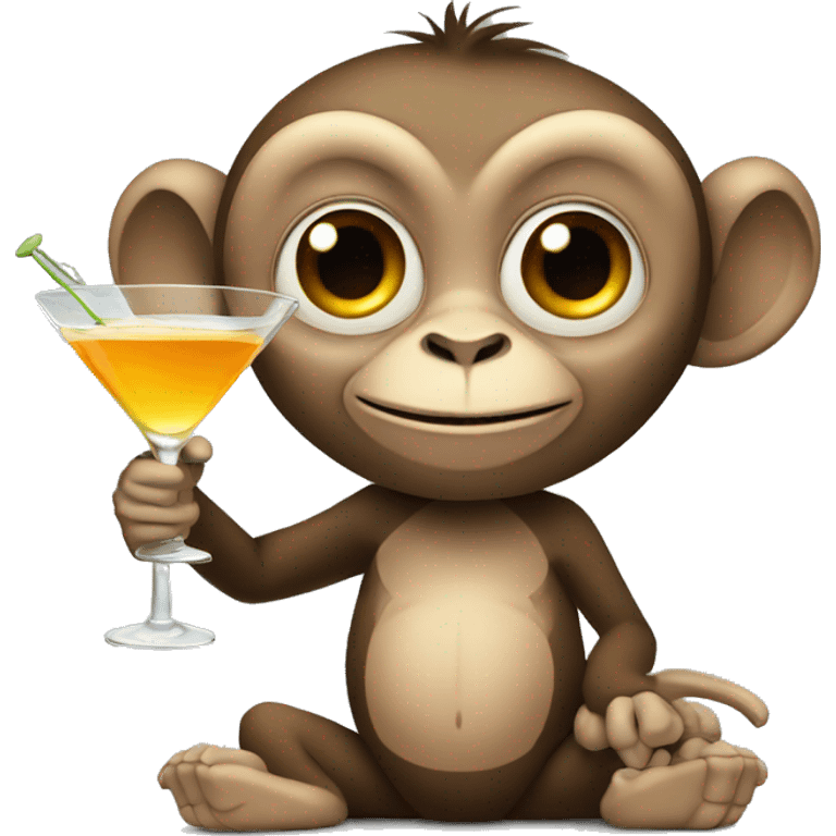 monkey with a martini emoji