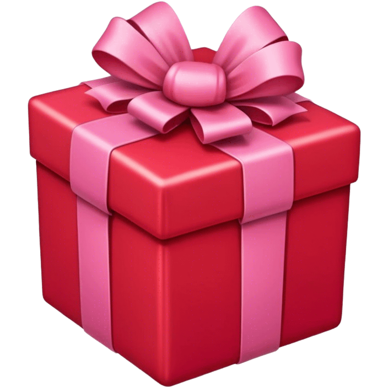 red gift with a pink bow emoji