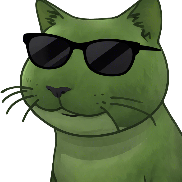 Cat with sunglasses emoji