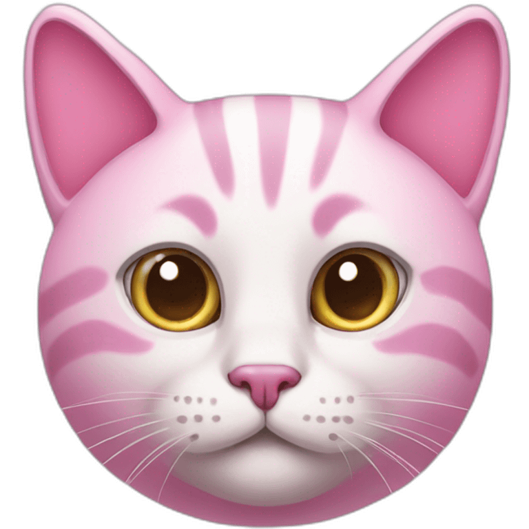 Cat pink and hiphone emoji