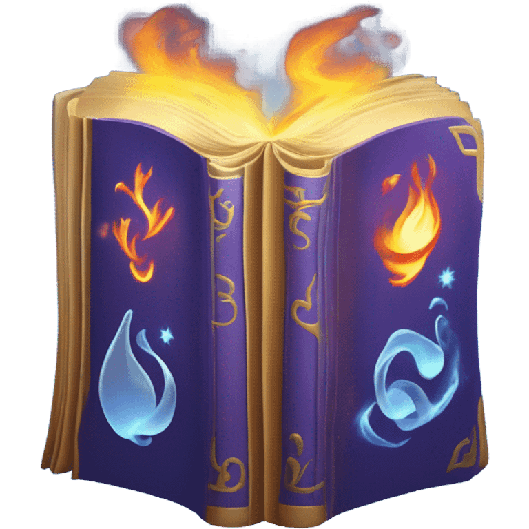 magical elemental book emoji